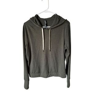 Zobha Women's Green Full Zip Hoodie Standard Size M Lightweight Casual F…